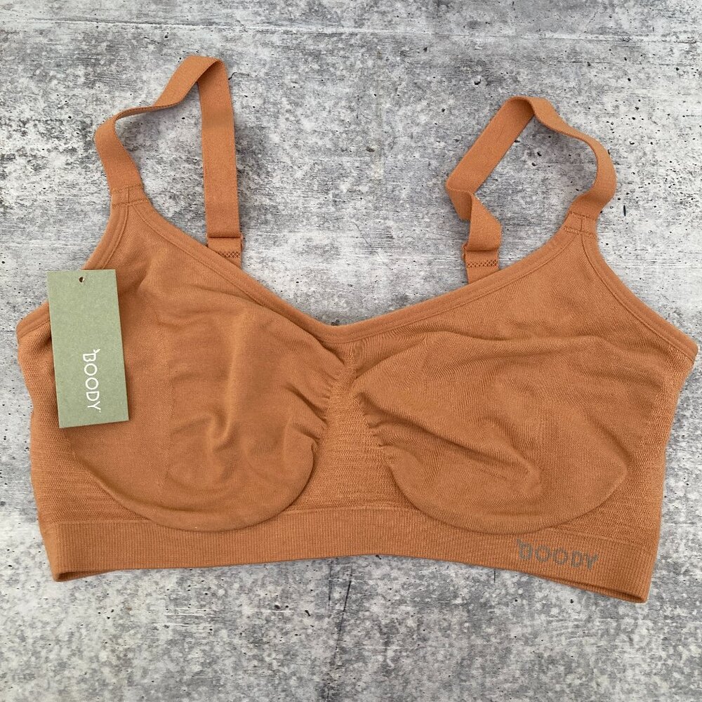 Boody Full Bust Wireless Bra L Tan